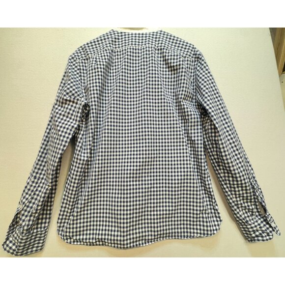 J.Crew Men's Button Down Slim Shirt Long Sleeve Size XL Blue White Gingham Check - Picture 2 of 11